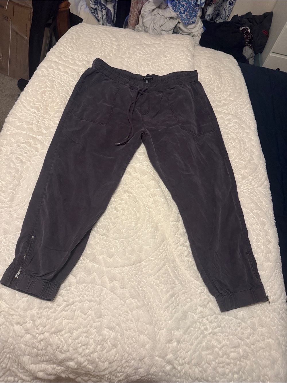 Jones New York Charcoal Drawstring Jogger Pants xl